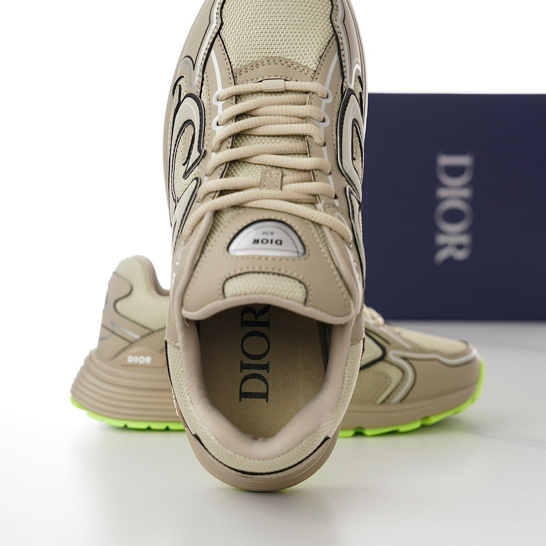 DOR B30 Beige Mesh and Technical Fabric Sneakers -116 - sneakerhillcom