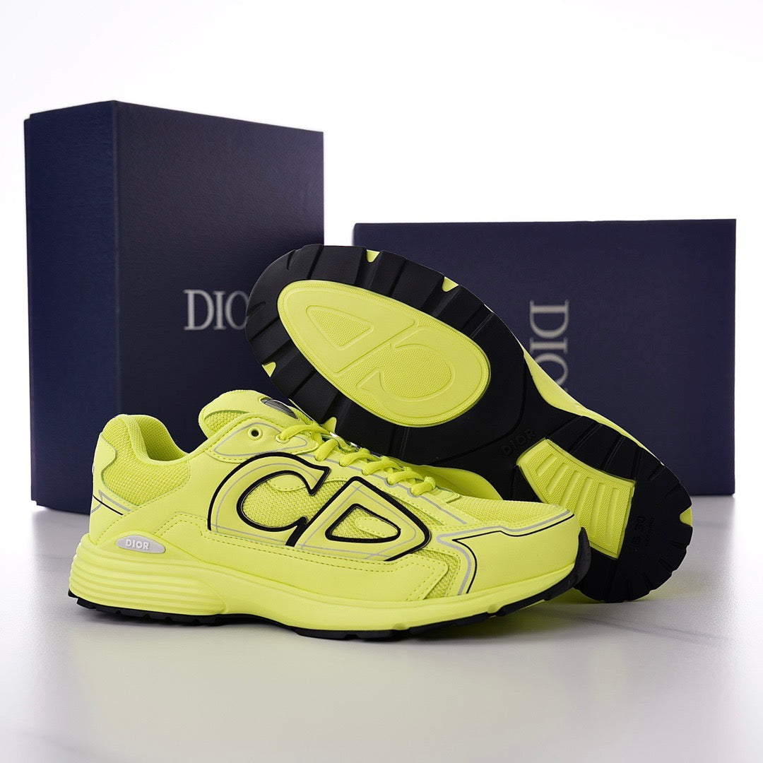 DOR B30 Yellow Mesh and Technical Fabric Sneakers -117 - sneakerhillcom