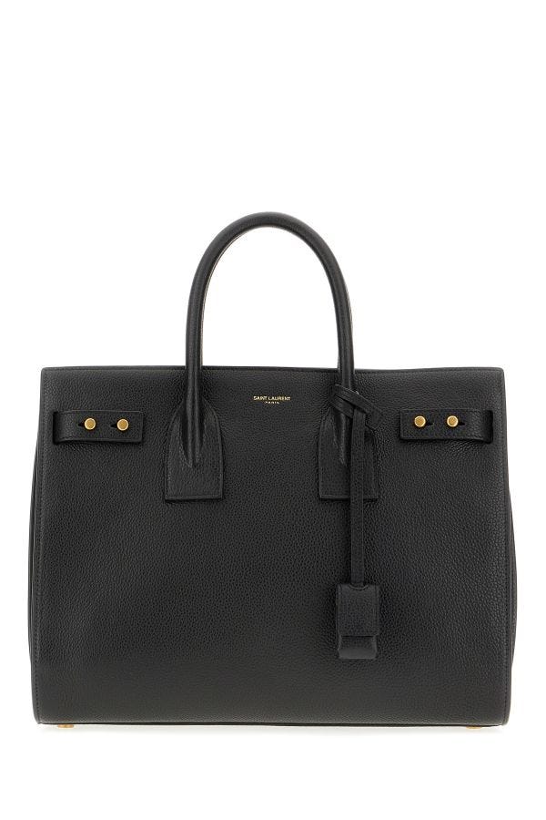 Black Calf Leather Sac De Jour Handbag - sneakerhillcom