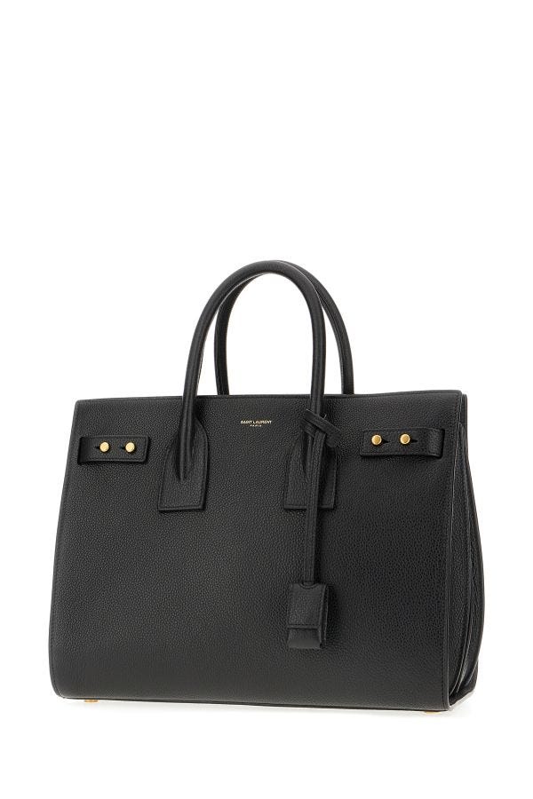 Black Calf Leather Sac De Jour Handbag - sneakerhillcom