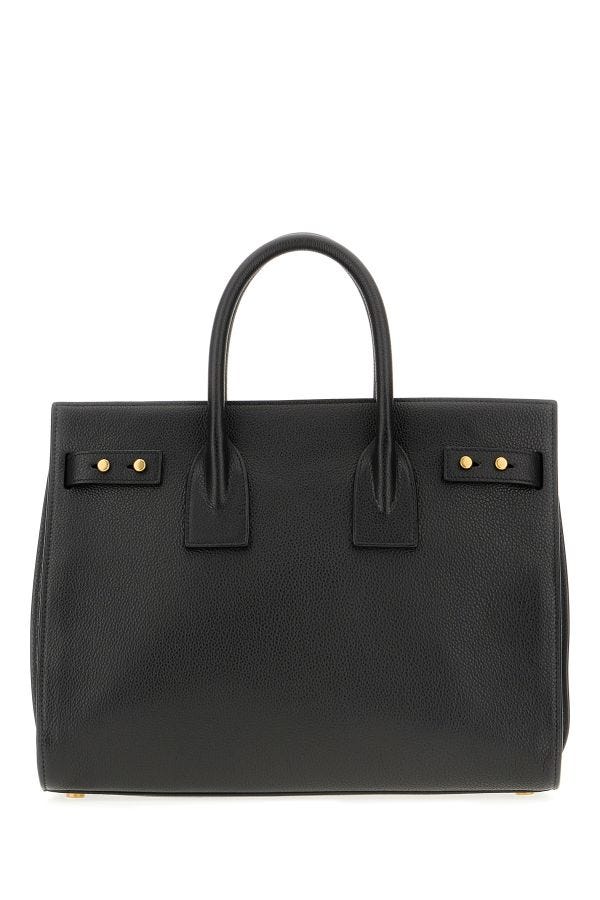 Black Calf Leather Sac De Jour Handbag - sneakerhillcom