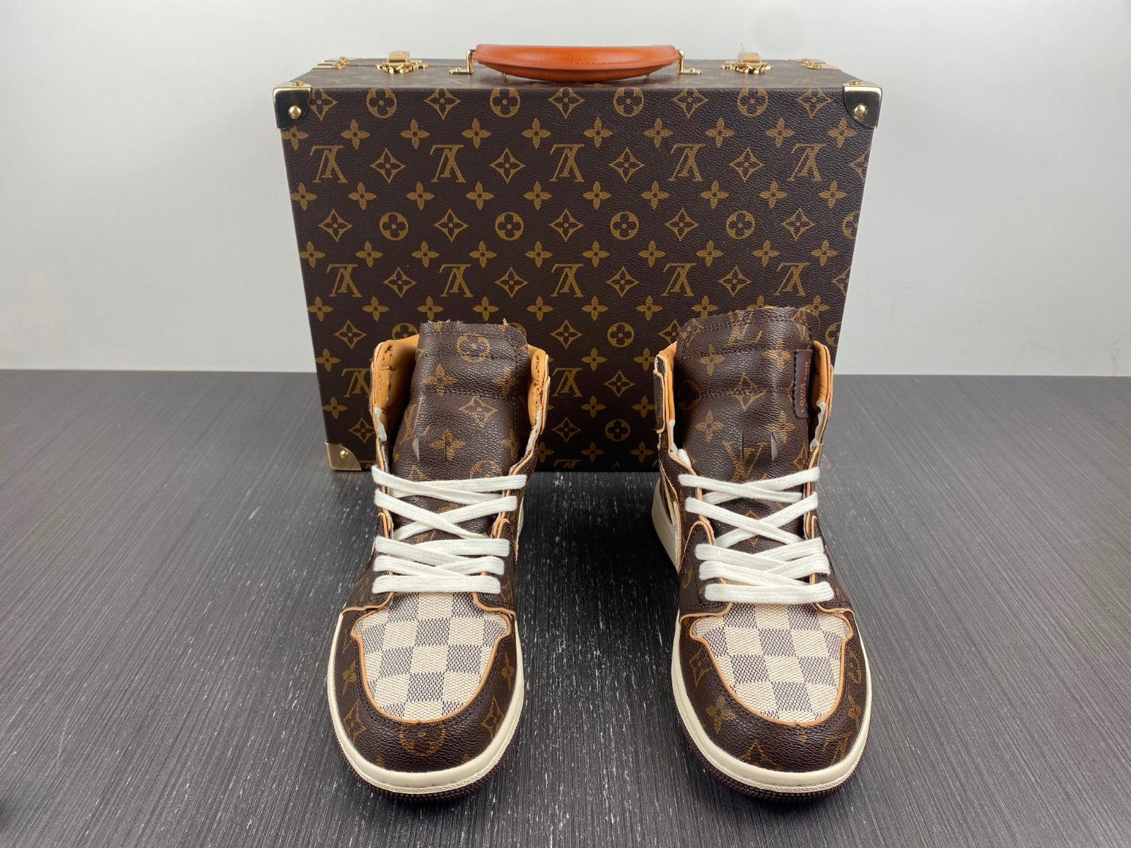 Custom Air Jordan 1 x LV x OFF-W Monogram sneakerhypes