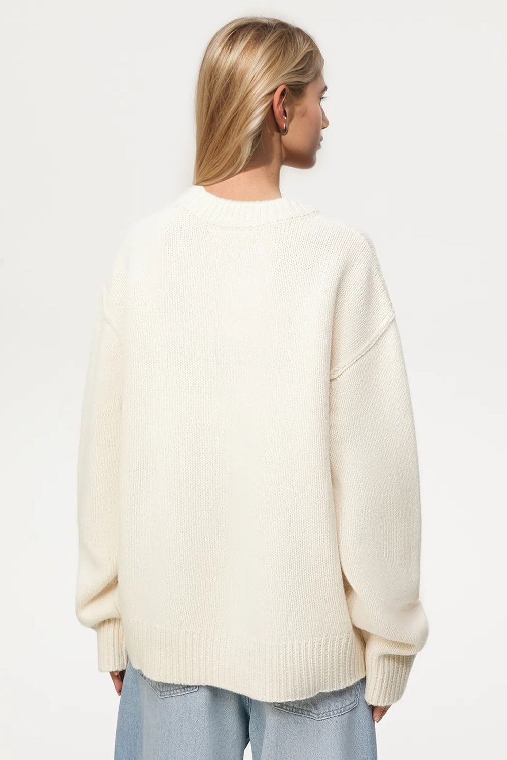 Basic Bae Round Neck Dropped Shoulder Sweater Trendsi