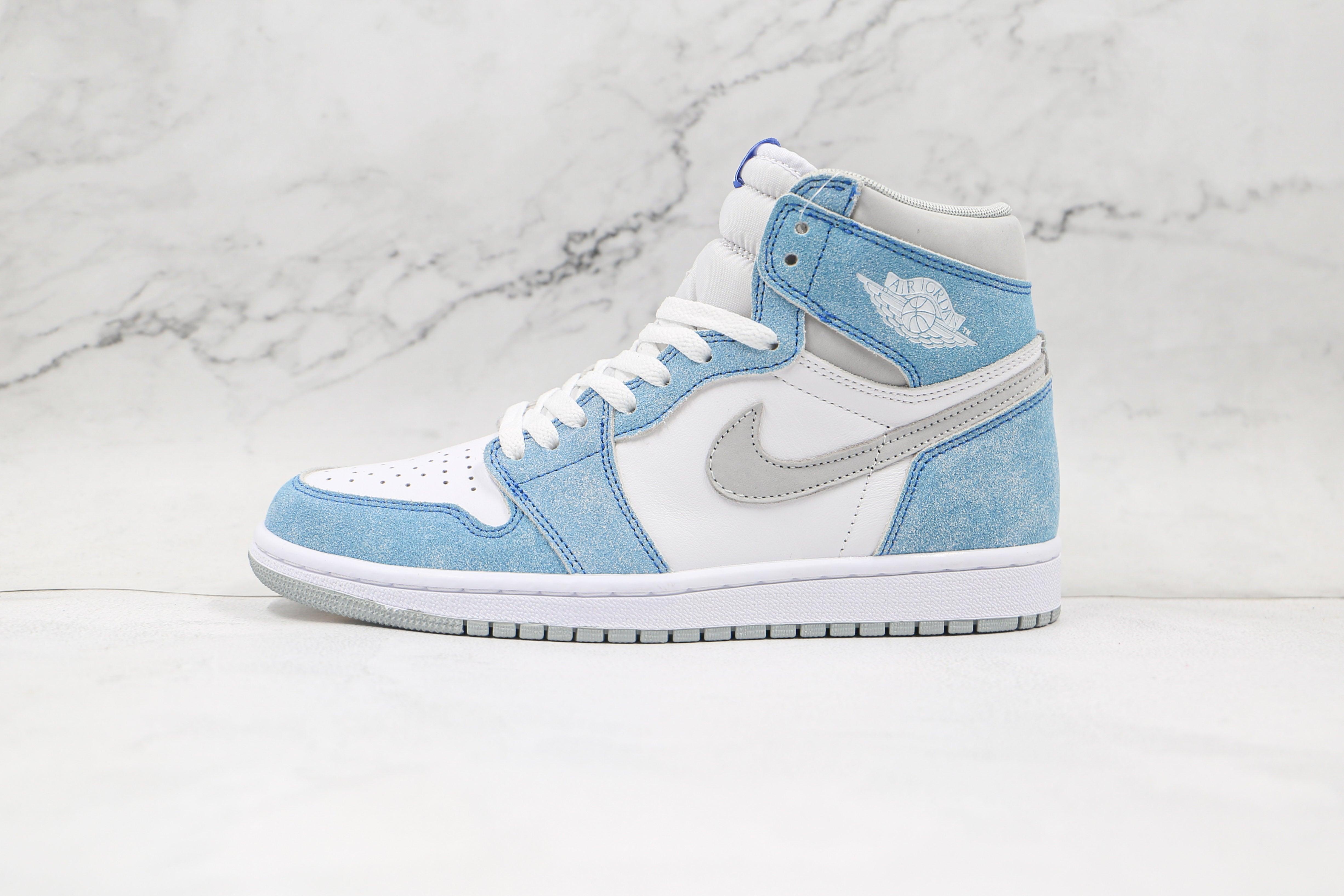 Custom Blue White Jordan 1 High Q ( Customs And Box ), Jordan 1 Sneakers Active sneakeronline