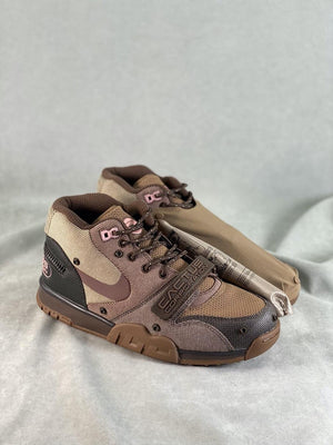 Custom Travis Scott x Air Trainer 1 Wheat DR7515-200 luxurysteps