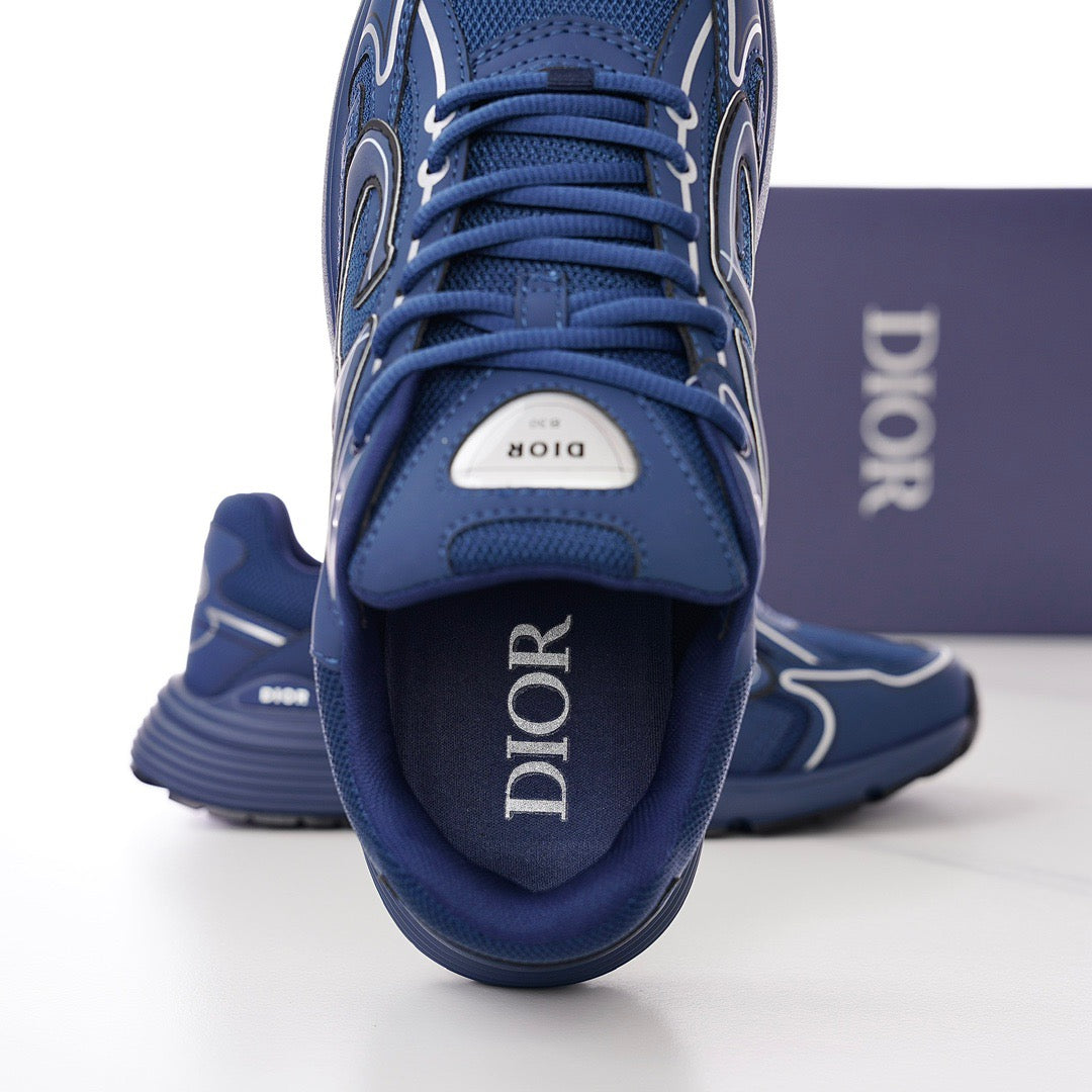 DOR B30  Deep Blue Mesh and Technical Fabric Sneakers -115 - sneakerhillcom