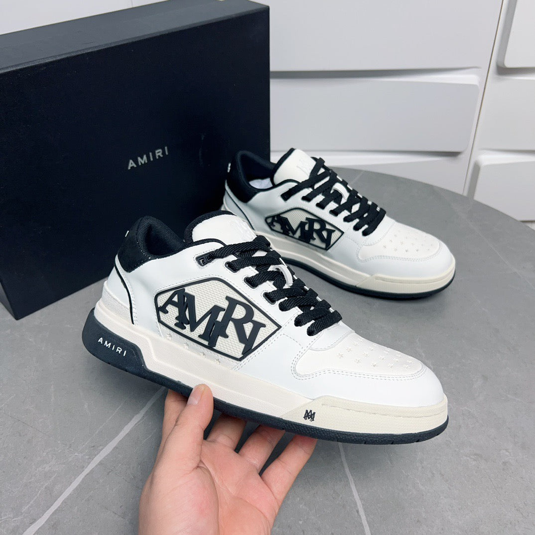 AMR Classic Low Black and White Sneakers-124 - sneakerhillcom