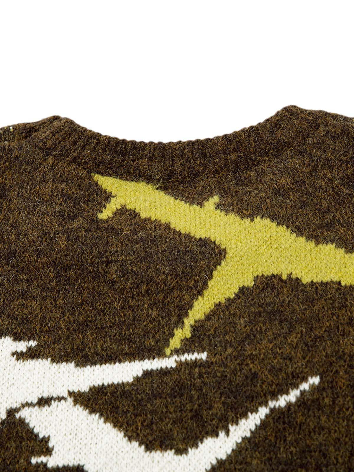 Sneakerhill High Street Thorn Jacquard Ripped Sweater