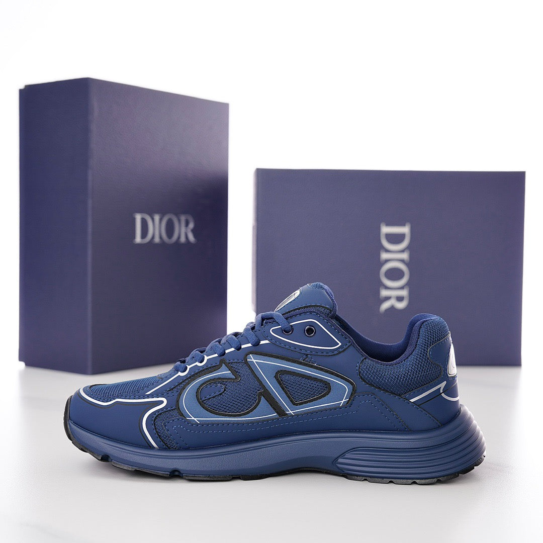 DOR B30  Deep Blue Mesh and Technical Fabric Sneakers -115 - sneakerhillcom