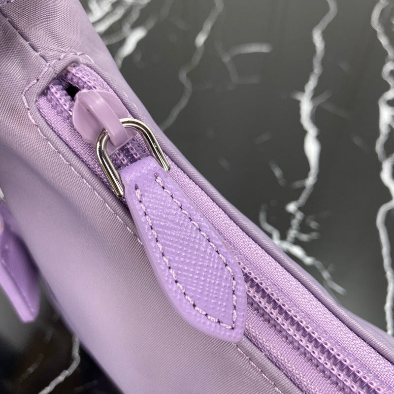 Sneakerhill - Vintage Nylon Hobo Bag Lilac - sneakerhillcom