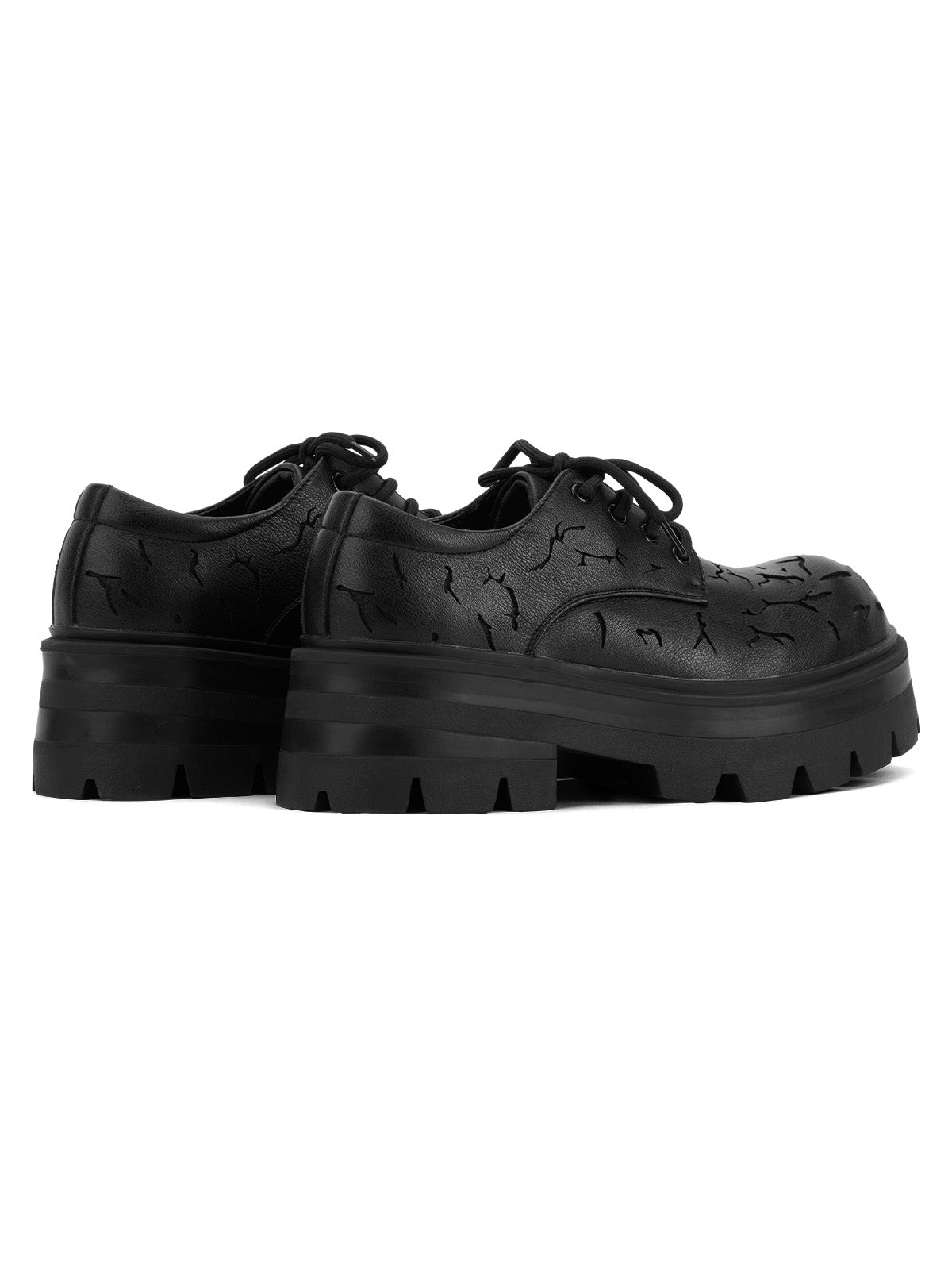 Sneakerhill High Street Crackle Leather Shoes - 2182