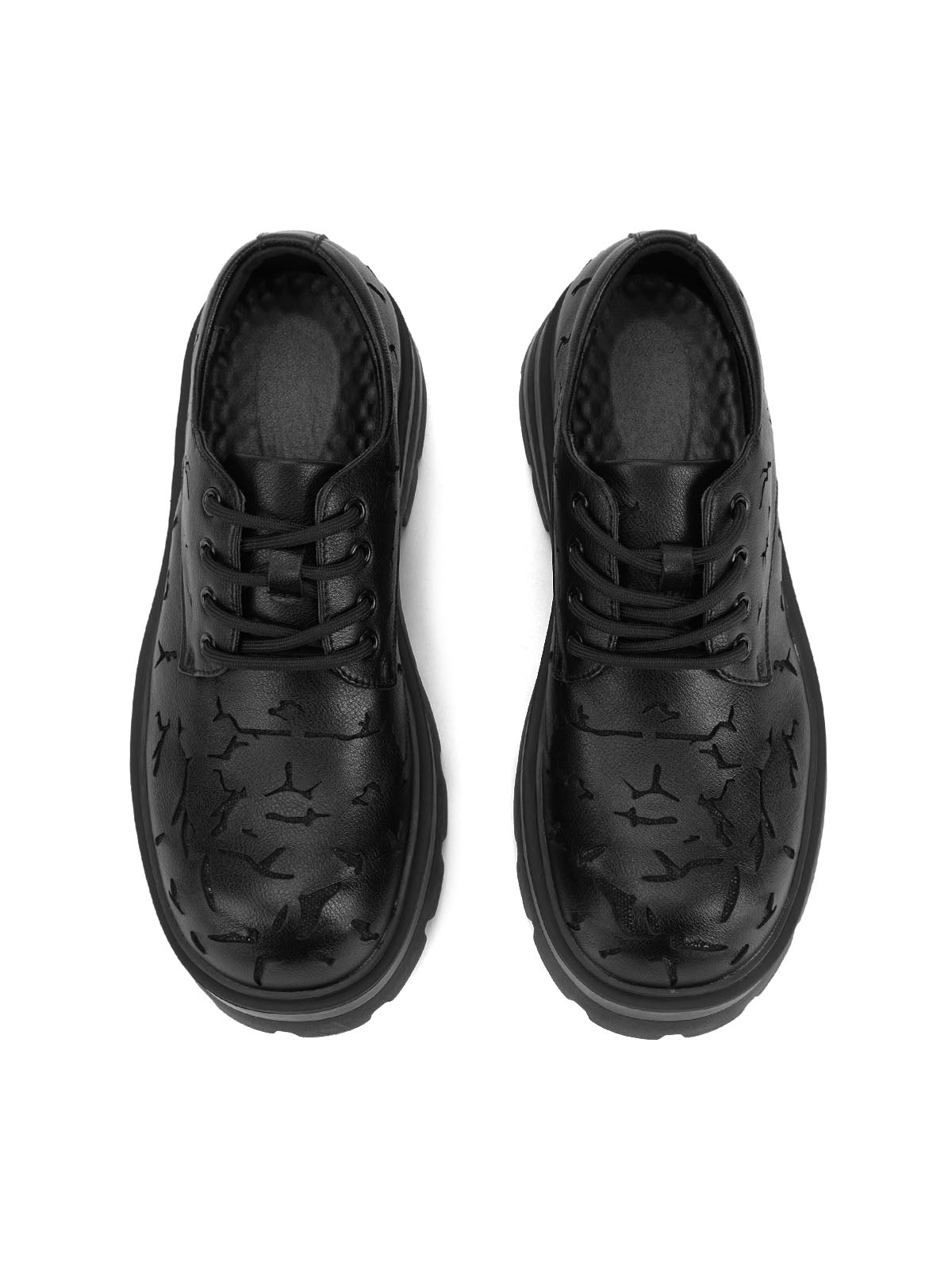 Sneakerhill High Street Crackle Leather Shoes - 2182