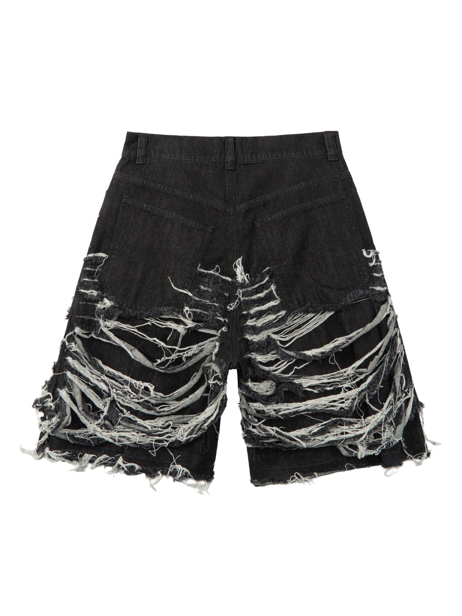 Sneakerhill Heavy Washed Ripped Denim Hip-hop Jorts