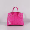 Birkin 30cm Crocodile Leather Bag With Strap Rose Gold - sneakerlandnet