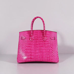 Birkin 30cm Crocodile Leather Bag With Strap Rose Gold - sneakerlandnet