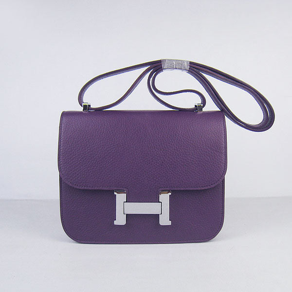 Constance Cowskin Leather Bag H017 purple silver Kilta bags