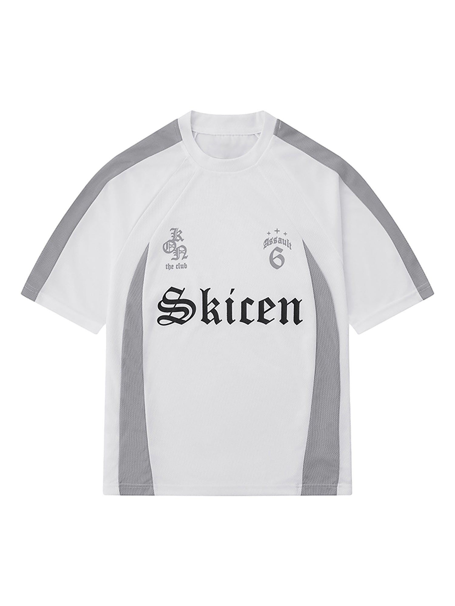 Sneakerhill Gothic Font Jersey Street Rap T-Shirt SP240704AC2Q