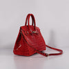 Birkin 30cm Crocodile Leather Bag With Strap Red Gold - sneakerlandnet