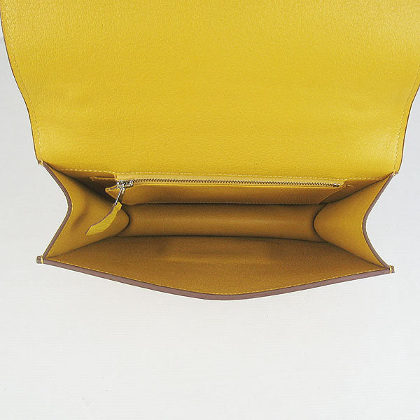 Constance Cowskin Leather Bag H017 yellow silver Kilta bags