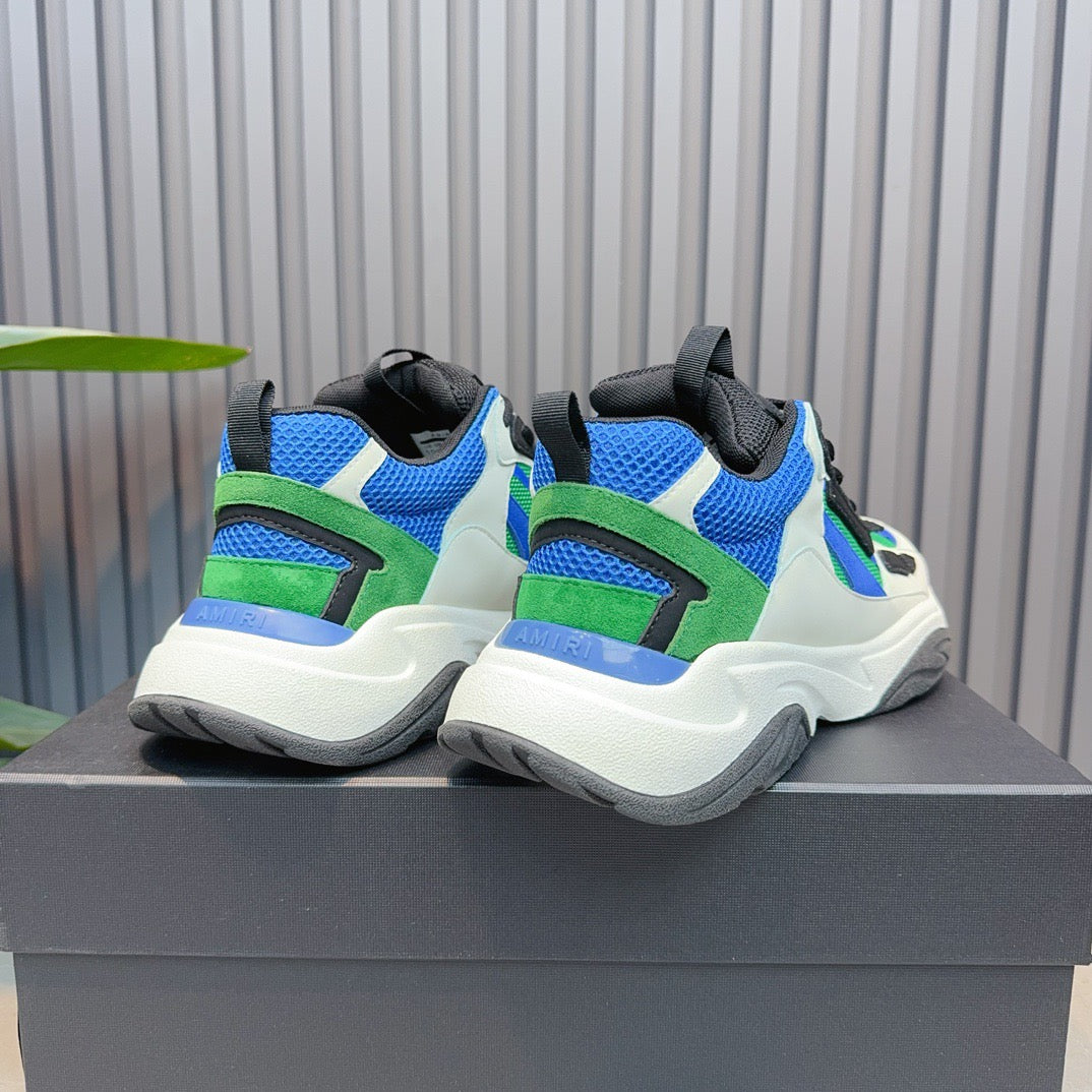 AMR Green and White Bone Runner Sneakers -059 - sneakerhillcom