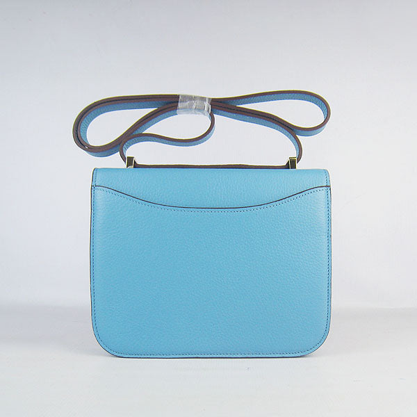 Constance Cowskin Leather Bag H017 light blue golden Kilta bags