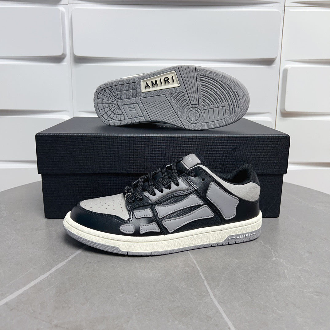 AMR Skel Top Low Grey and Black Sneakers-152 - sneakerhillcom