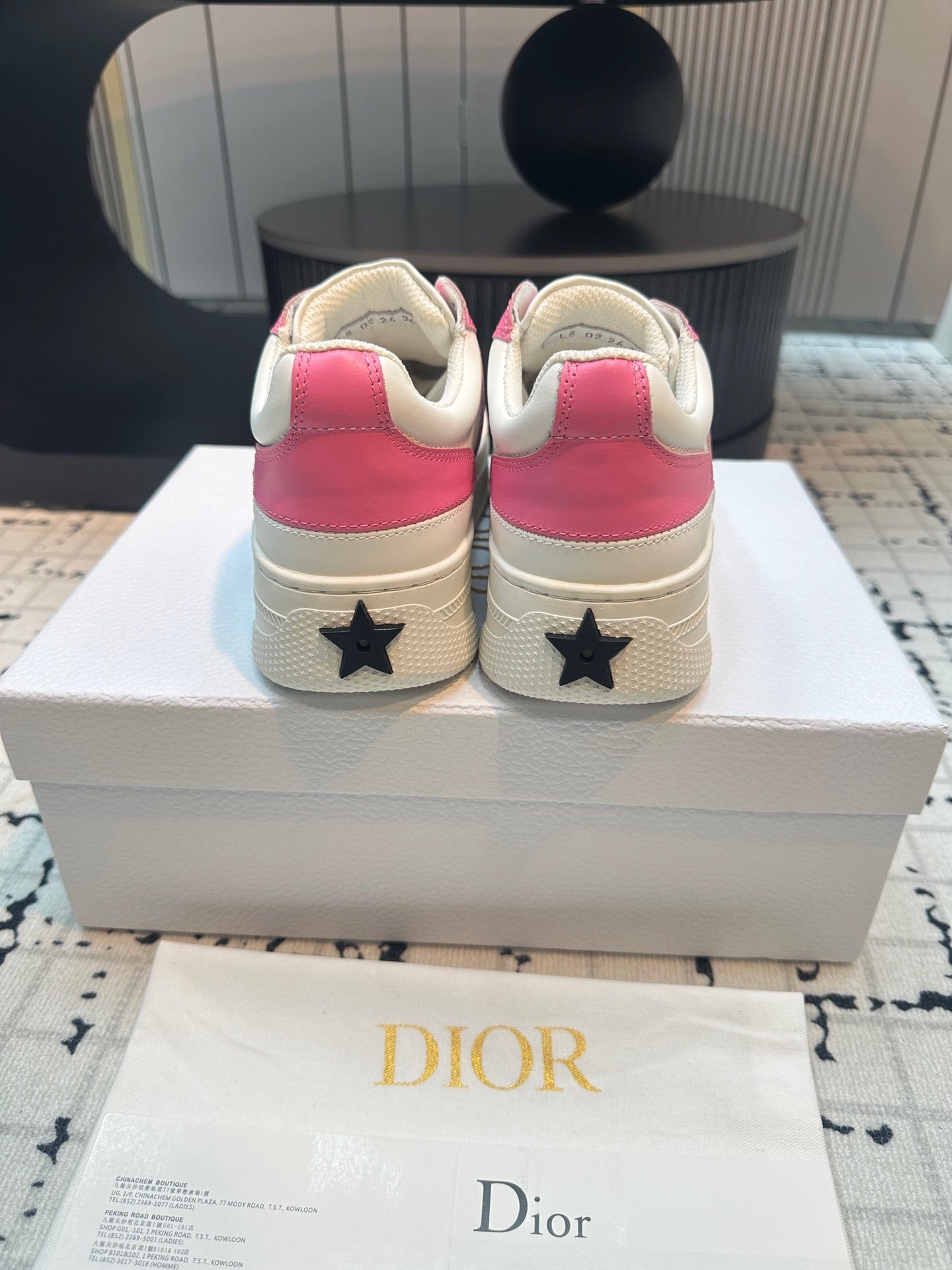 DOR Star Platform Sneaker Pink Calfskin and Suede-162 - sneakerhillcom