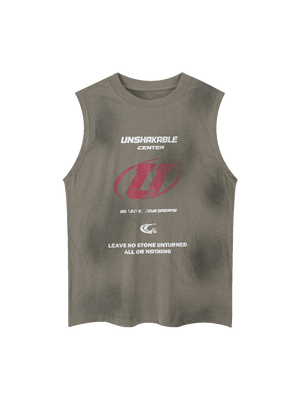 Sneakerhill Original Logo Printed Hand-painted Street Rap Vest SP240704IJ55