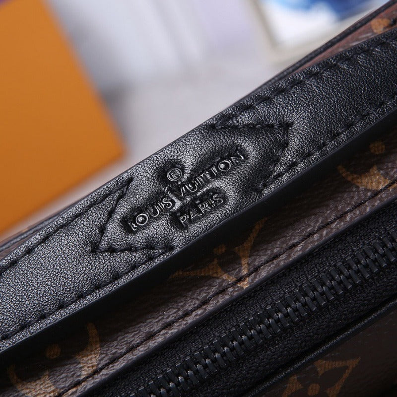 Sneakerhill - S Lock Monogram Bag Brown/Black - sneakerhillcom