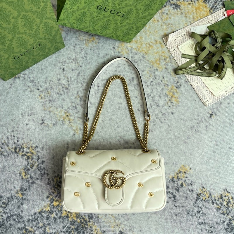 Sneakerhill - GG Shoulder Bag White - sneakerhillcom