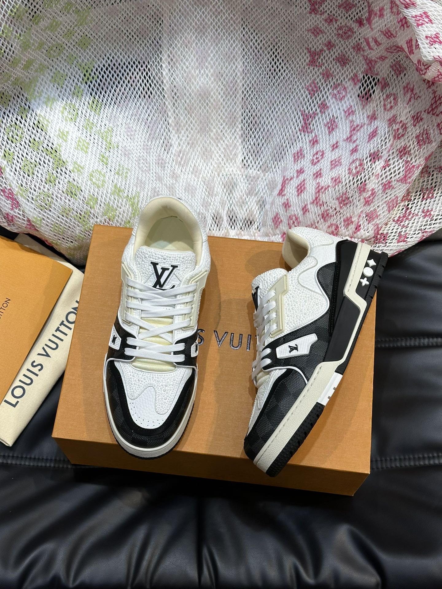 LUV Black and White Trainer Sneakers-081 - sneakerhillcom