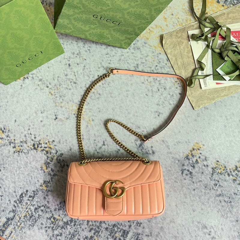 Sneakerhill - Marmont Shoulder Bag Peach - sneakerhillcom