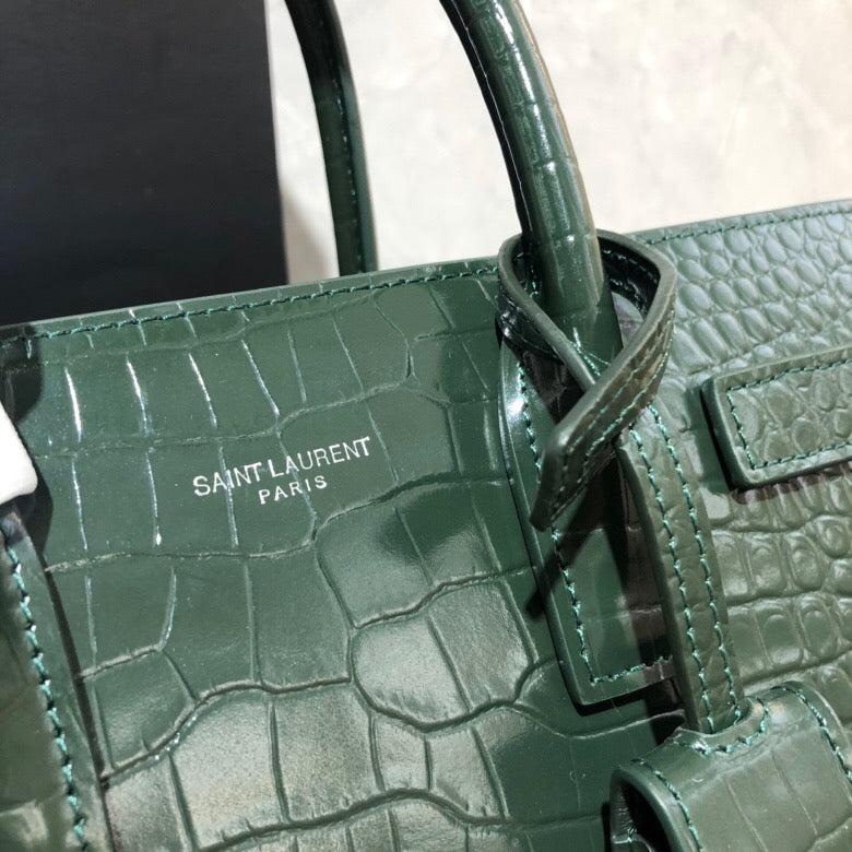 Sneakerhill - NANO CLASSIC SAC DE JOUR BAG CROC GREEN - sneakerhillcom