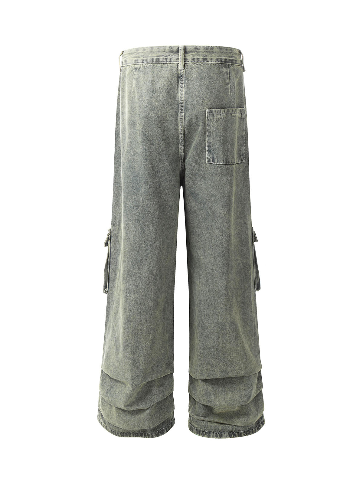 Sneakerhill Distressed Raw Edge Baggy Jeans - sneakerhillcom