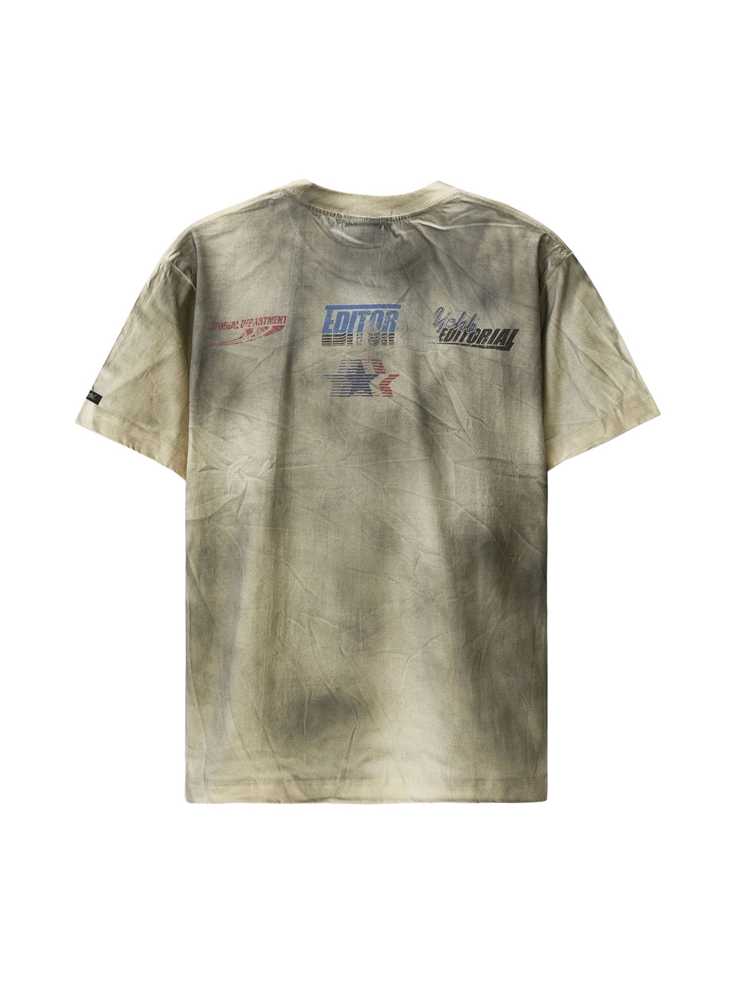 Sneakerhill Dirty Wash Heavy Print Street Rap T-Shirt SP2407042U13