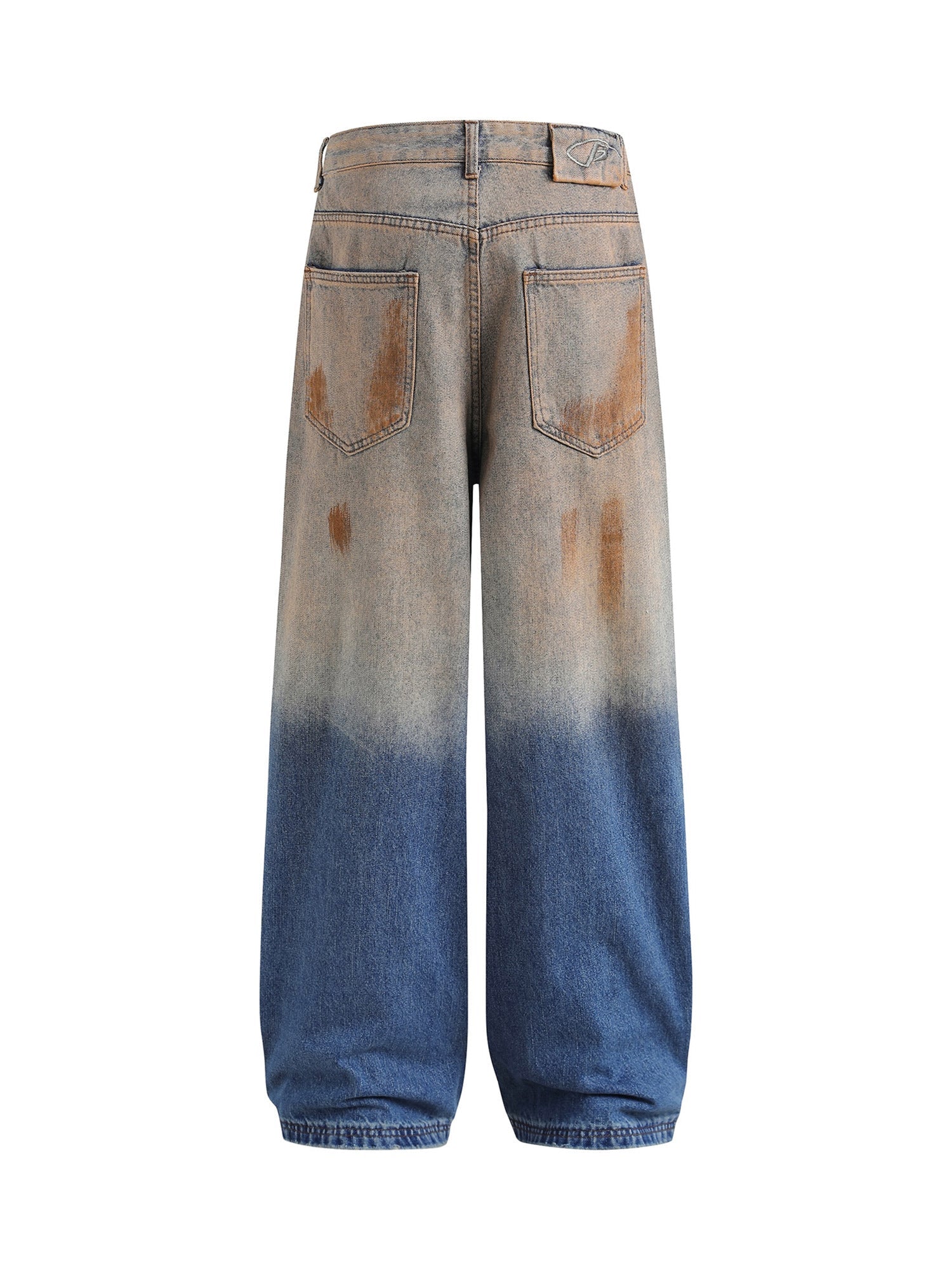 Sneakerhill Retro Ripped Washed Patina Street Hip-Hop Jeans - sneakerhillcom