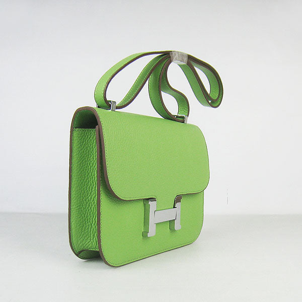 Constance Cowskin Leather Bag H017 green silver Kilta bags