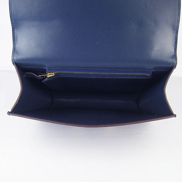 Constance Cowskin Leather Bag H017 dark blue gold Kilta bags