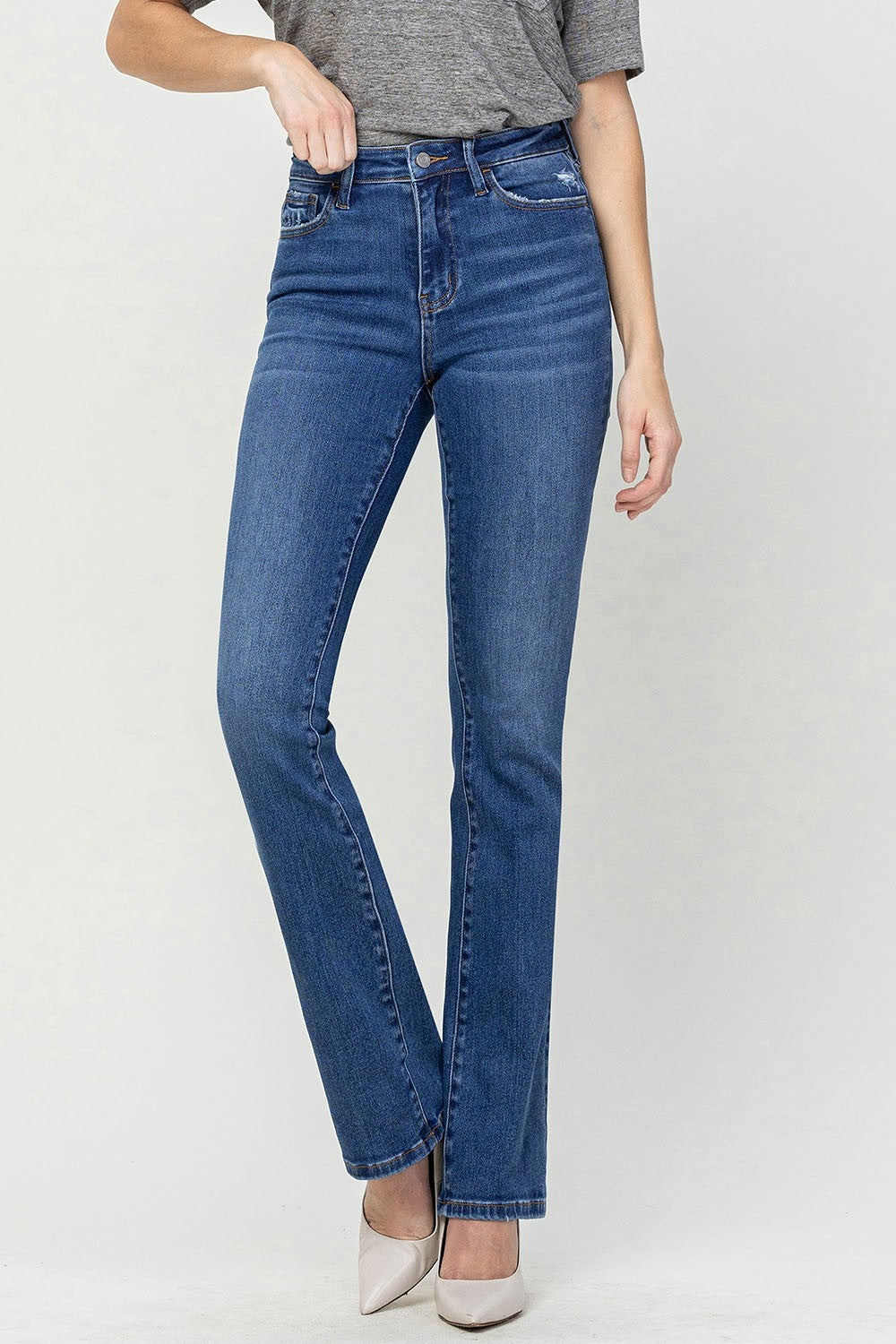 Vervet by Flying Monkey High Waist Bootcut Jeans Trendsi