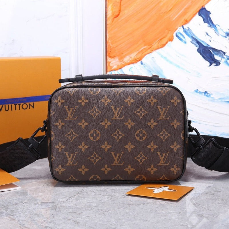 Sneakerhill - S Lock Monogram Bag Brown/Black - sneakerhillcom