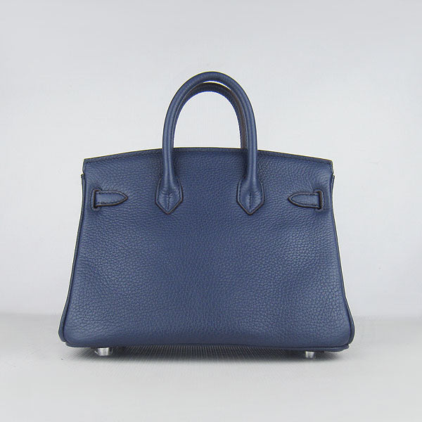 Birkin 25cm Handbag 6068 dark blue silver Kilta bags