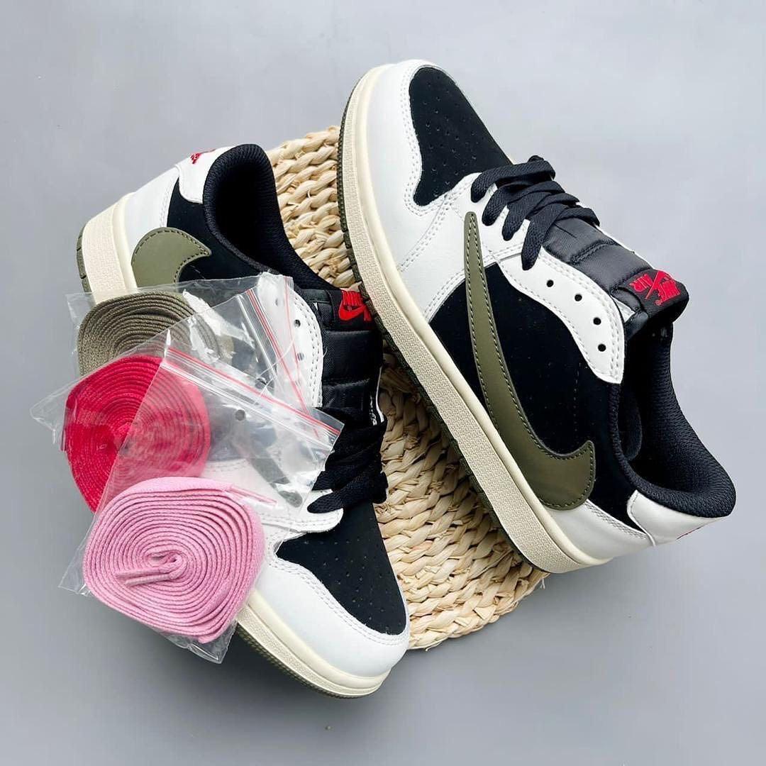 Custom Travis Scott x Fragment x Air Jordan 1 Low DZ4137 106 - sneakerhillcom