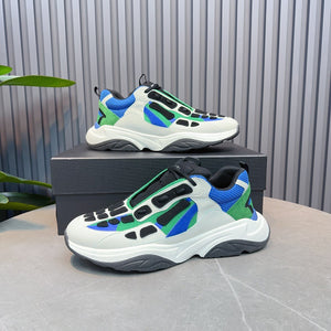 AMR Green and White Bone Runner Sneakers -059 - sneakerhillcom