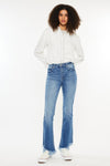 Kancan High Rise Frayed Hem Jeans Trendsi