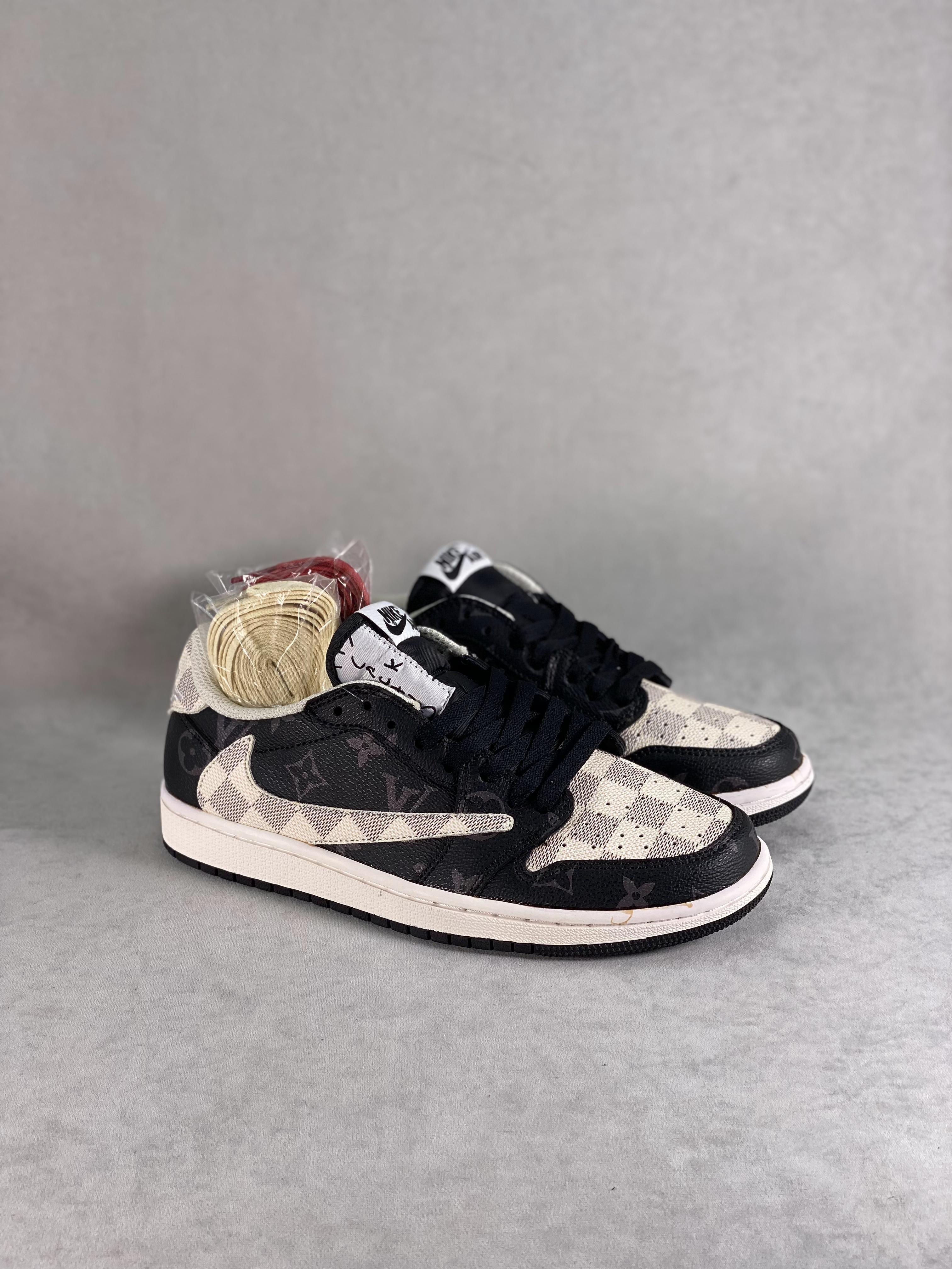 Custom Travis Scott x Fragment x Air Jordan 1 Low TS x LV DM7866-512 - sneakerhypesusa