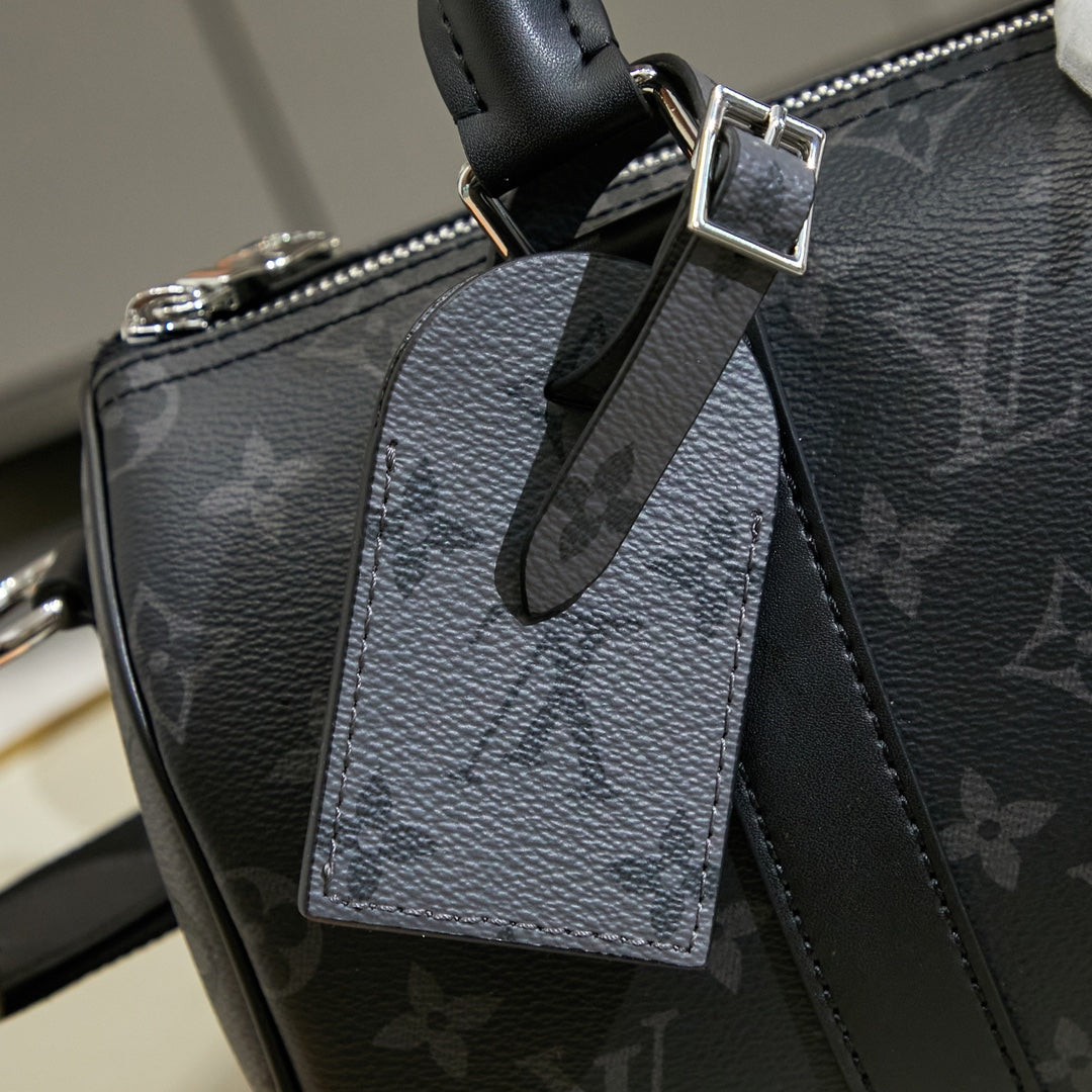 New Fashion Bags LV Monogram Eclipse Reverse Keepall 25 - sneakerhillcom