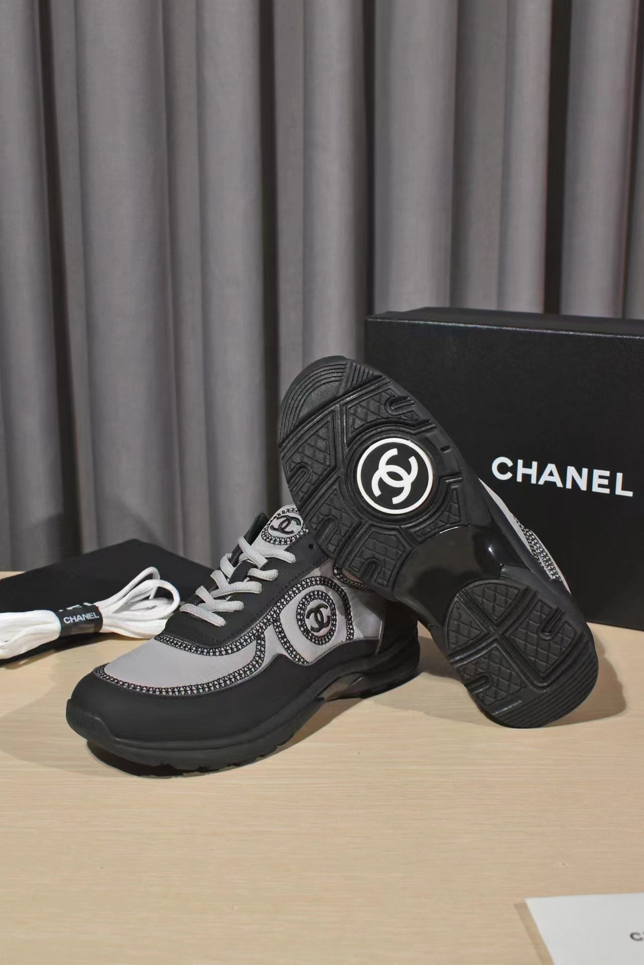 CHL Black and Grey Sneakers-030 - sneakerhillcom