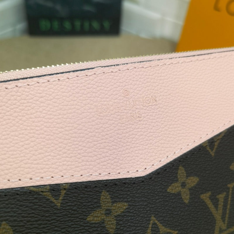 Sneakerhill - Pochette Monogram Clutch Pink - sneakerhillcom