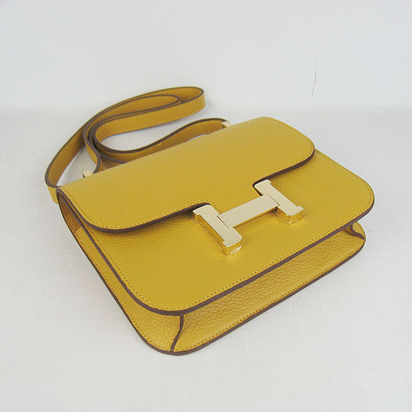 Constance Cowskin Leather Bag H017 yellow golden Kilta bags