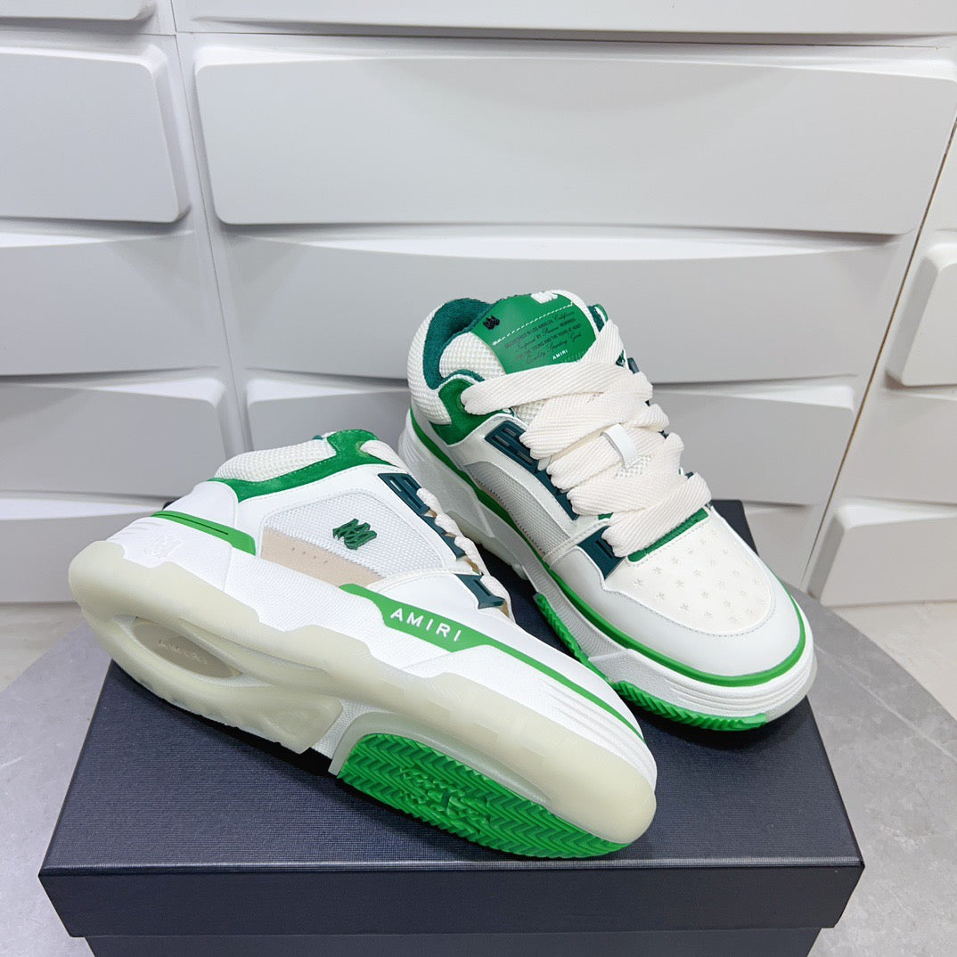 AMR MA-1 White and Green Sneakers-128 - sneakerhillcom